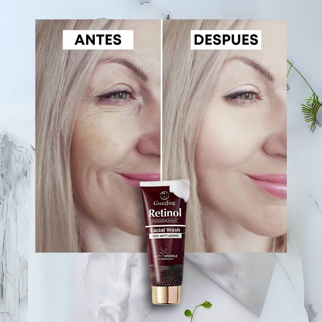 LAVADOR FACIAL GUANJING RETINOL & NICOTINAMIDE  - FÓRMULA DE TRIPLE ACCIÓN PARA NUTRICIÓN INTENSIVA, LIMPIEZA PROFUNDA