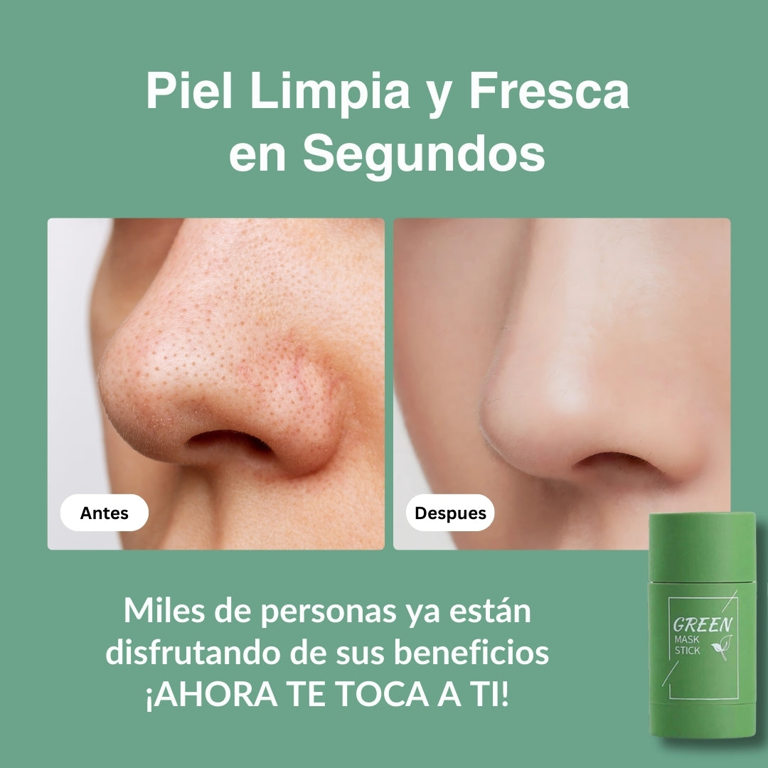 Mascarilla Facial en Barra de Té Verde – Piel Limpia y Fresca en Segundos