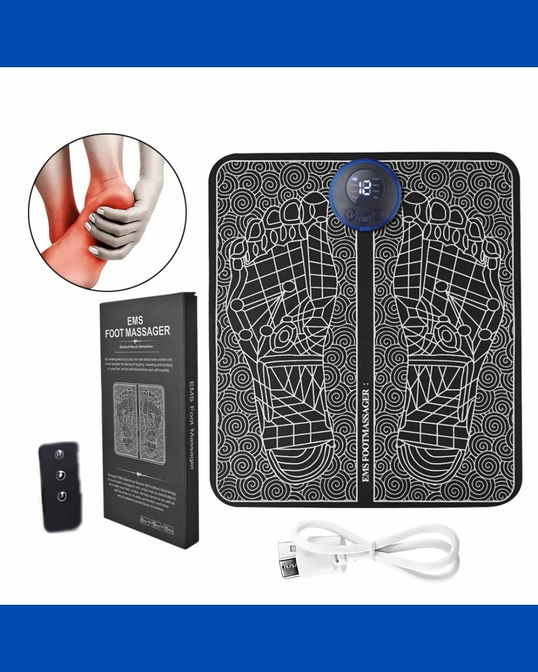 Combo de Masajeador de Pies + Mini Masajeador Muscular – Alivio total en casa | Recargables y portátiles
