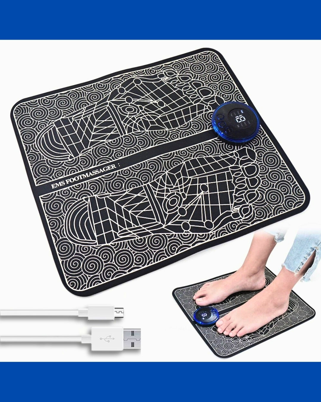 Combo de Masajeador de Pies + Mini Masajeador Muscular – Alivio total en casa | Recargables y portátiles