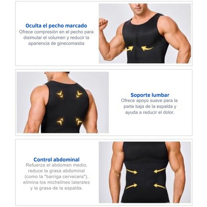 Camiseta de Compresión | Oculta la barriga, Define Pecho y Moldea tu Figura