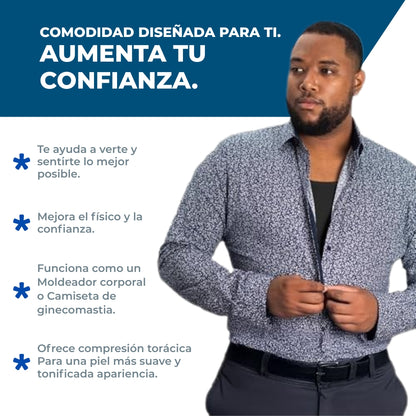 Camiseta de Compresión | Oculta la barriga, Define Pecho y Moldea tu Figura
