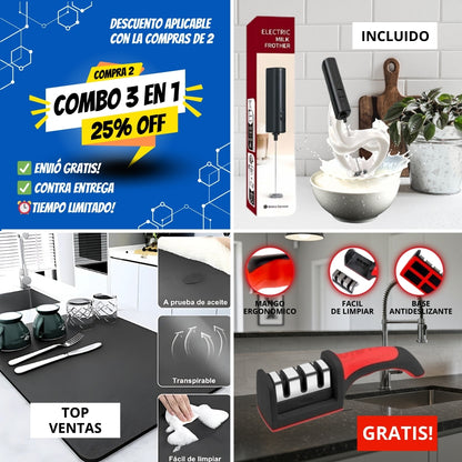 ¡Cocina con facilidad! Combo Cocina 3 en 1