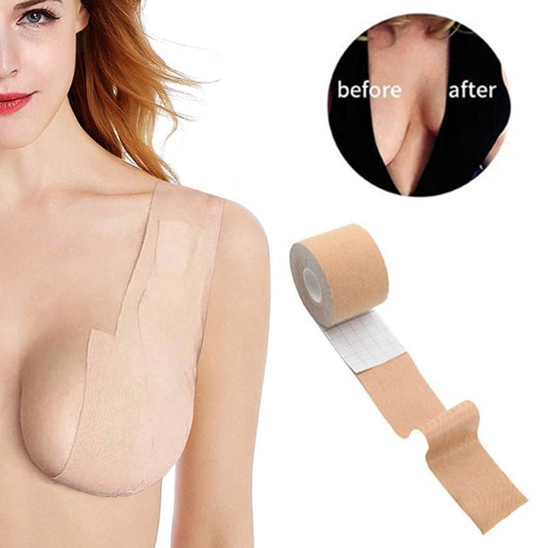 Boob Tape – Levanta y Moldea Tu Busto al Instante | Soporte Invisible para Todos los Tamaños